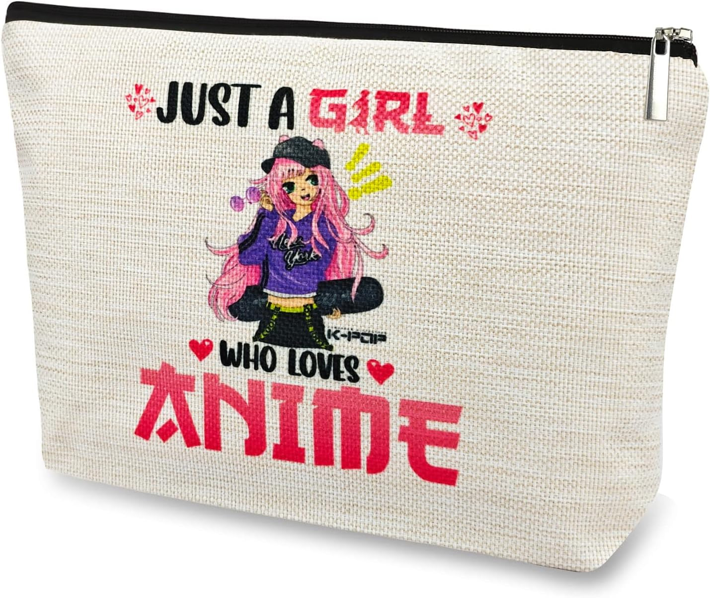 Anime Lover Gifts for Women Girls, Anime Birthday Decorations for Sister, Anime Merch Makeup Bags, Anime Party Favors for Christmas, Anime Accessories Travel Cosmetic Pouch, Anime Stuff